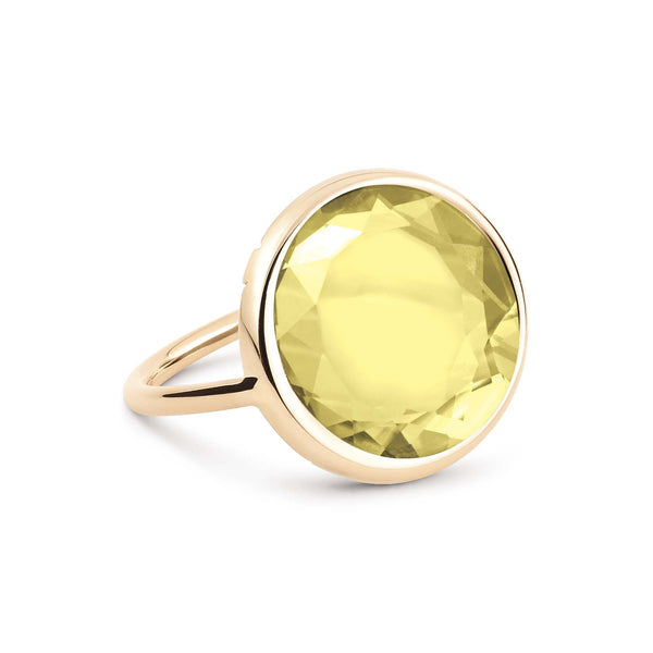 GINETTE NY Mini lemon quartz disc ring