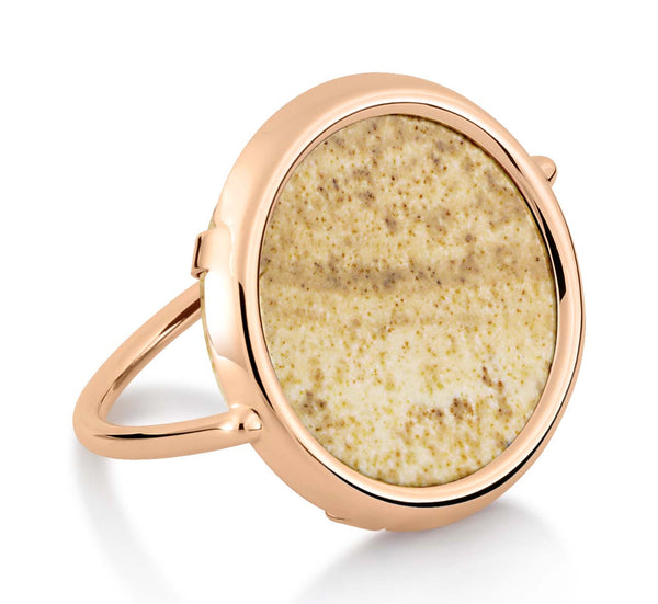 GINETTE NY Picture jasper disc ring