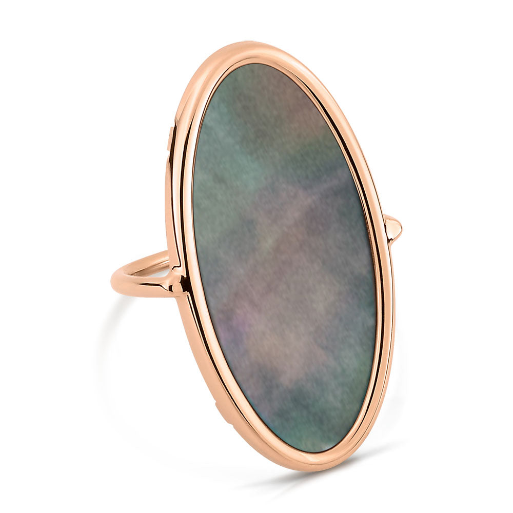 GINETTE NY Ellipse black mop ring