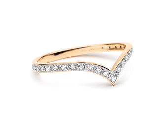 GINETTE NY Large diamond wise ring