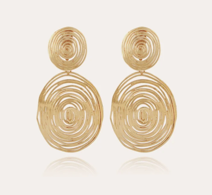 GAS BIJOUX Wave earrings large size gold