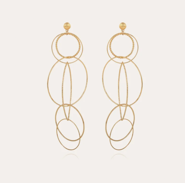 GAS BIJOUX Torsade Multi earrings gold