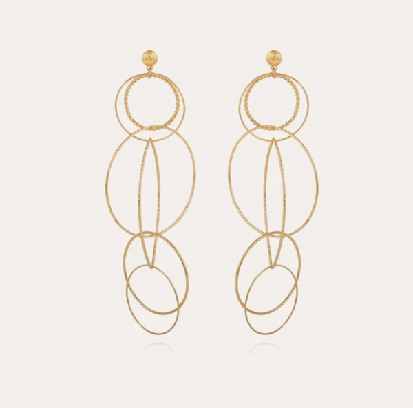 GAS BIJOUX Torsade Multi earrings gold