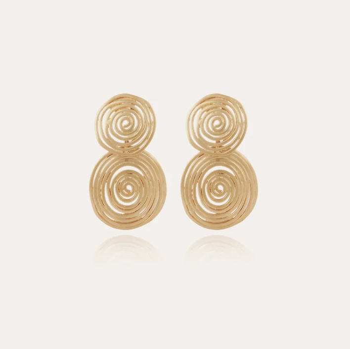 GAS BIJOUX Wave earrings small size gold
