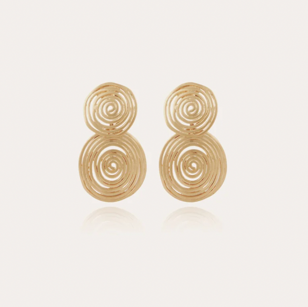 GAS BIJOUX Wave earrings small size gold