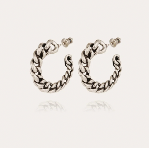 GAS BIJOUX Bronxy hoop earrings silver