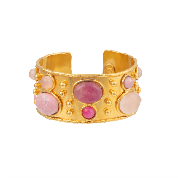 SYLVIA TOLEDANO Pink Jade Byzantine Cuff