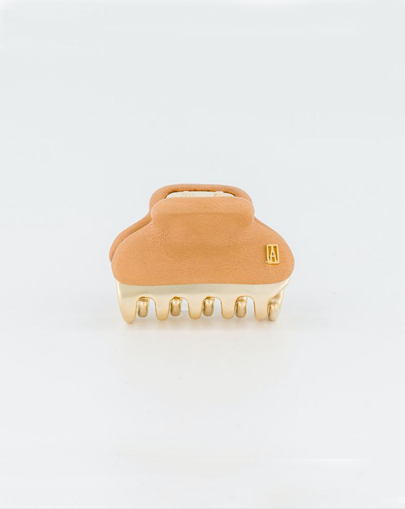 ALEXANDRE DE PARIS leather small Jaw Hair Clip