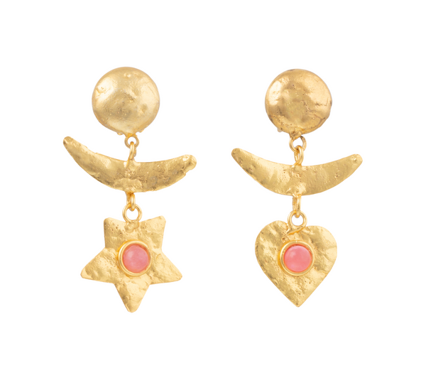 SYLVIA TOLEDANO Sol y Luna gold earrings