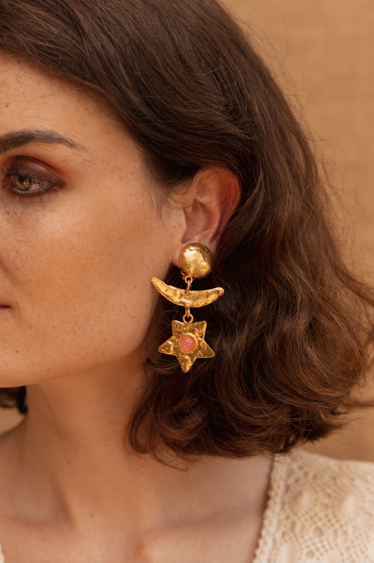 SYLVIA TOLEDANO Sol y Luna gold earrings