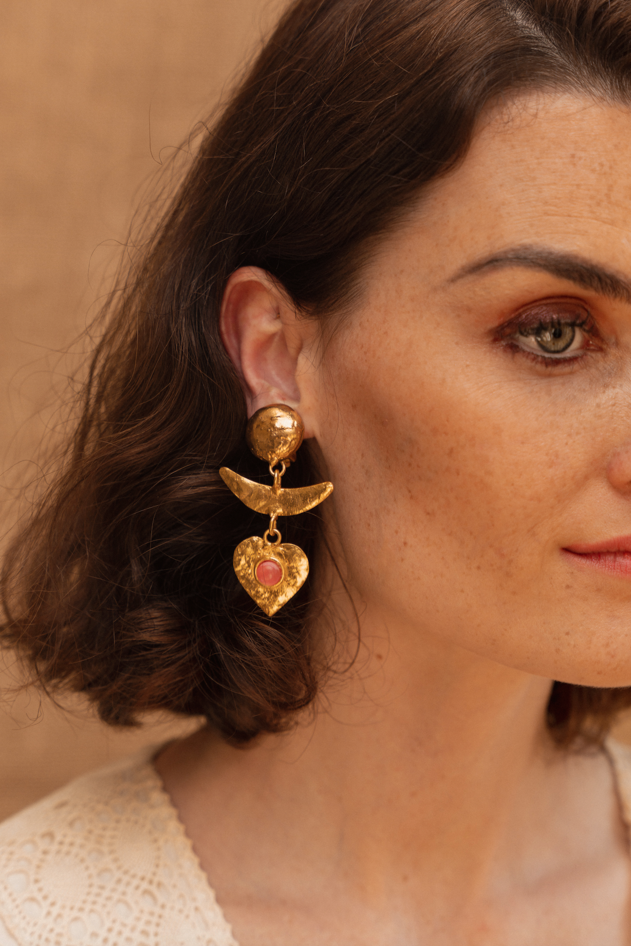 SYLVIA TOLEDANO Sol y Luna gold earrings