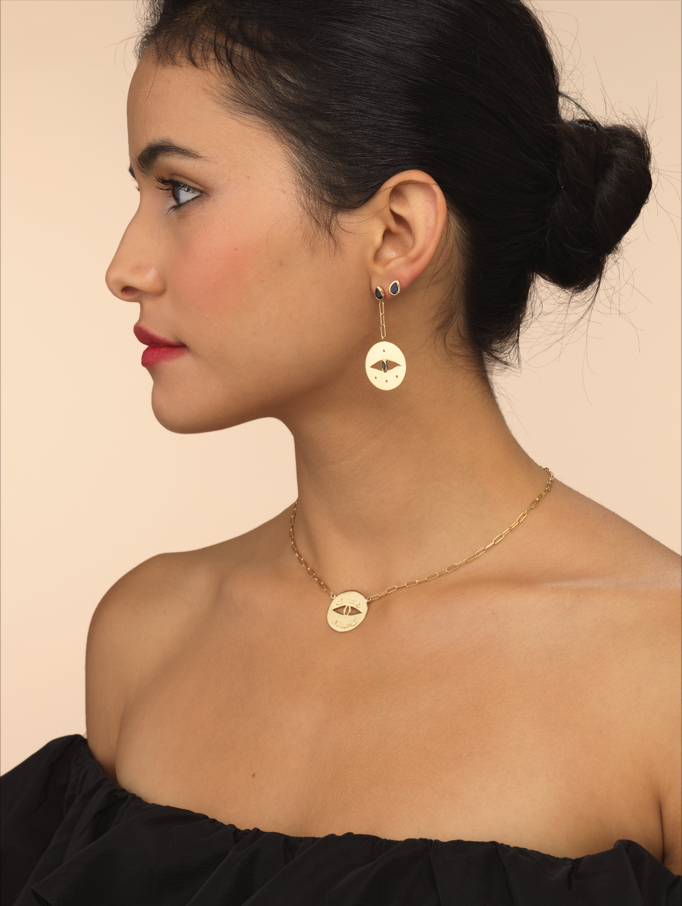 GAZZA LADRA Sapphire Eye Earrings