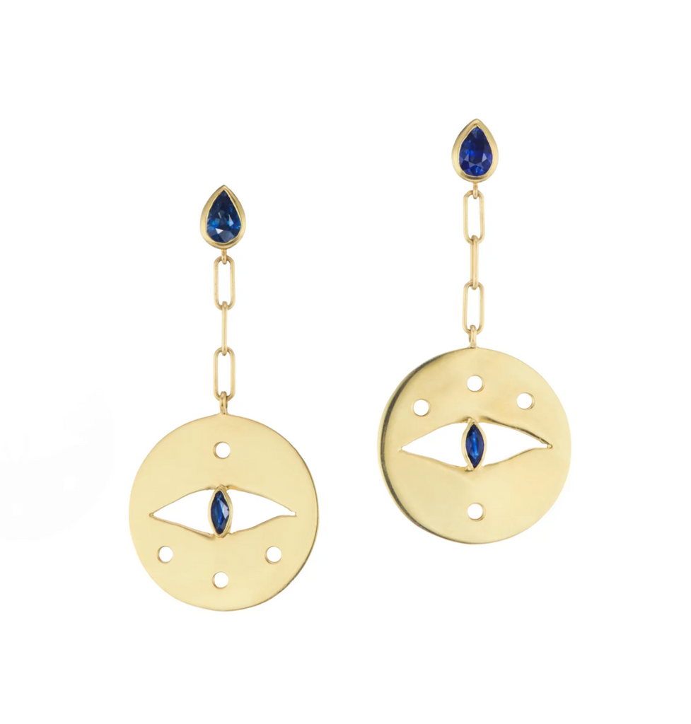 GAZZA LADRA Sapphire Eye Earrings