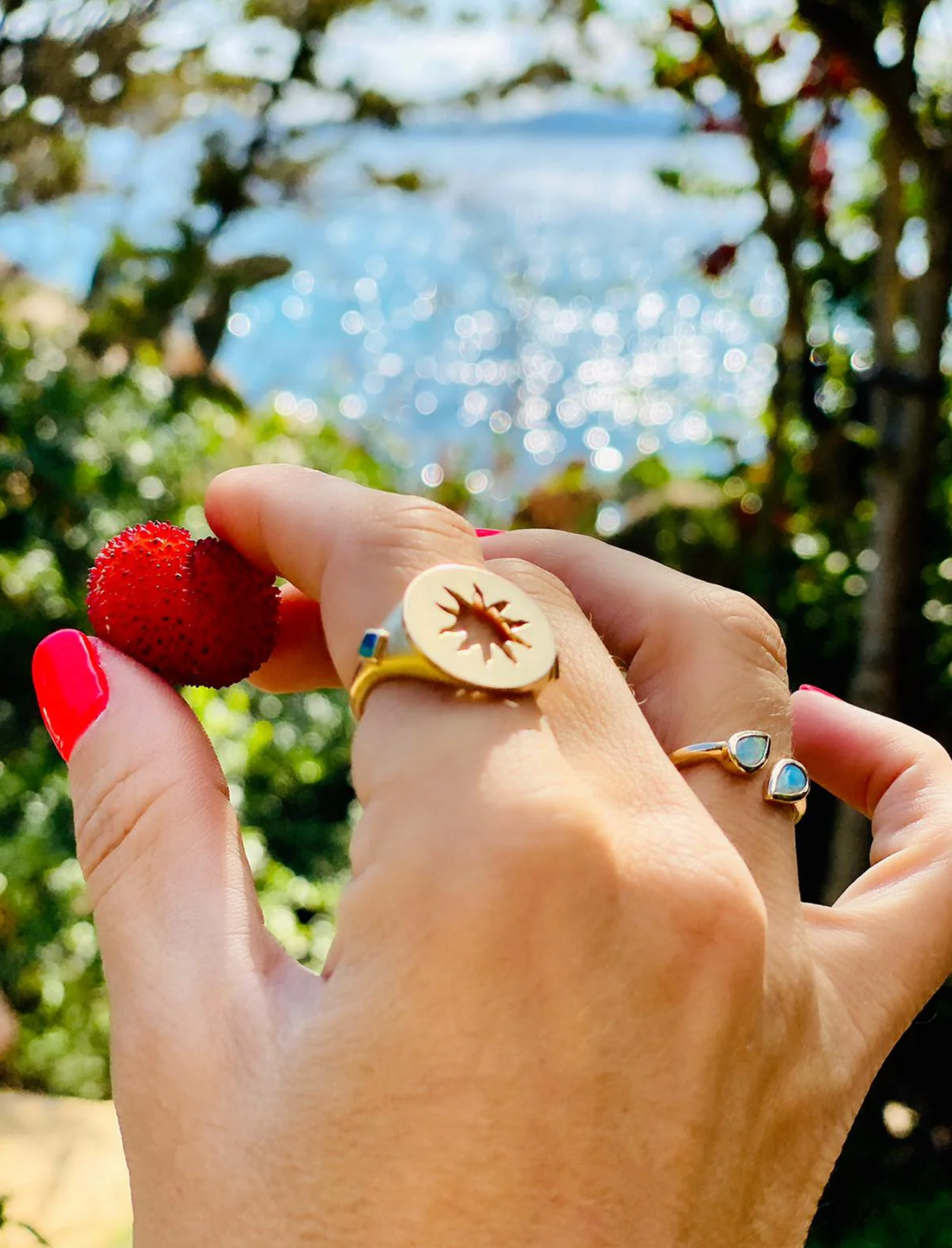 GAZZA LADRA Sun Signet Ring Gold