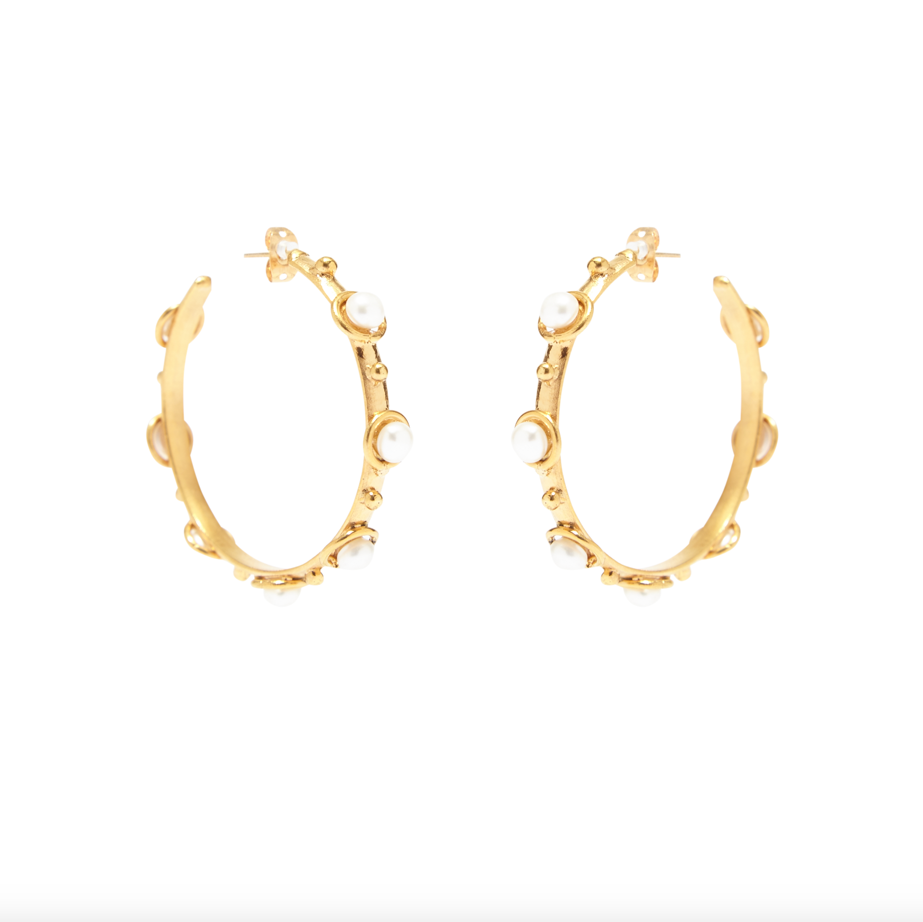 SYLVIA TOLEDANO Petite Candy Pearls Hoop Earrings