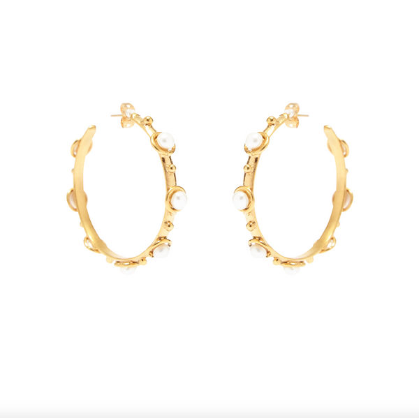 SYLVIA TOLEDANO Petite Candy Pearls Hoop Earrings