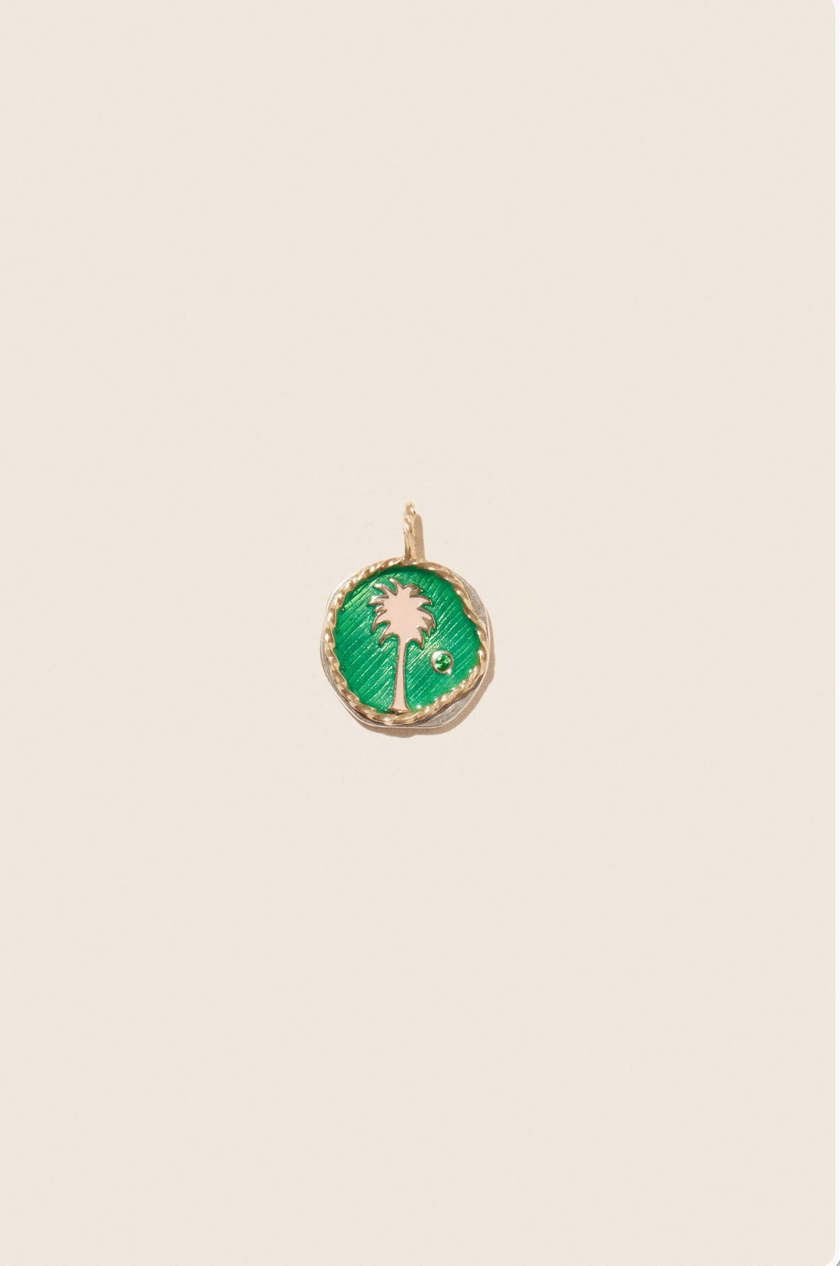 PASCALE MONVOISIN Faro Pendant Green Enamel and Tsavorite