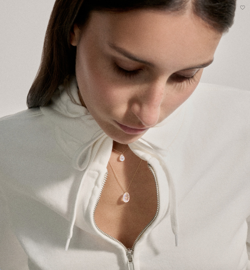 PASCALE MONVOISIN Orso Moonstone and Diamond Necklace