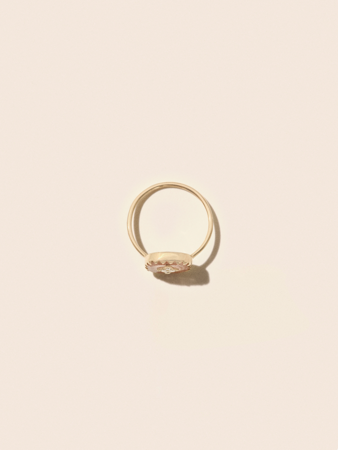 PASCALE MONVOISIN Pierrot Strawberry Quartz and Diamonds Ring