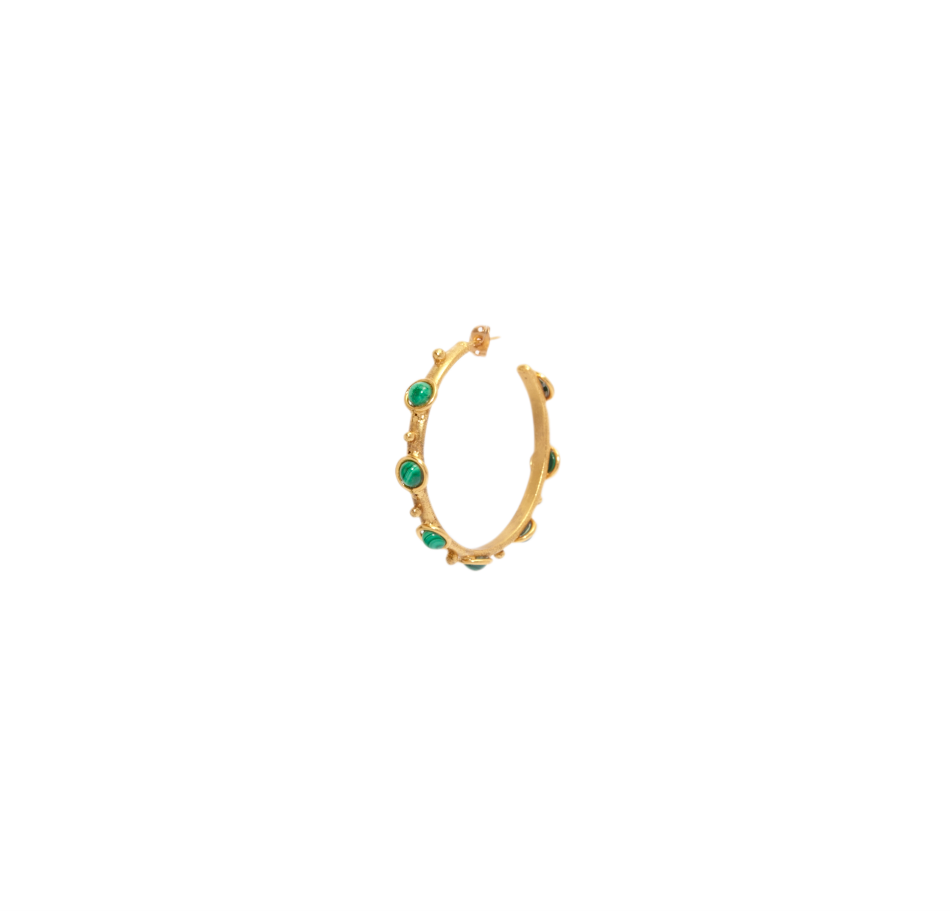 SYLVIA TOLEDANO Petite Candies Malachite Hoops Earrings