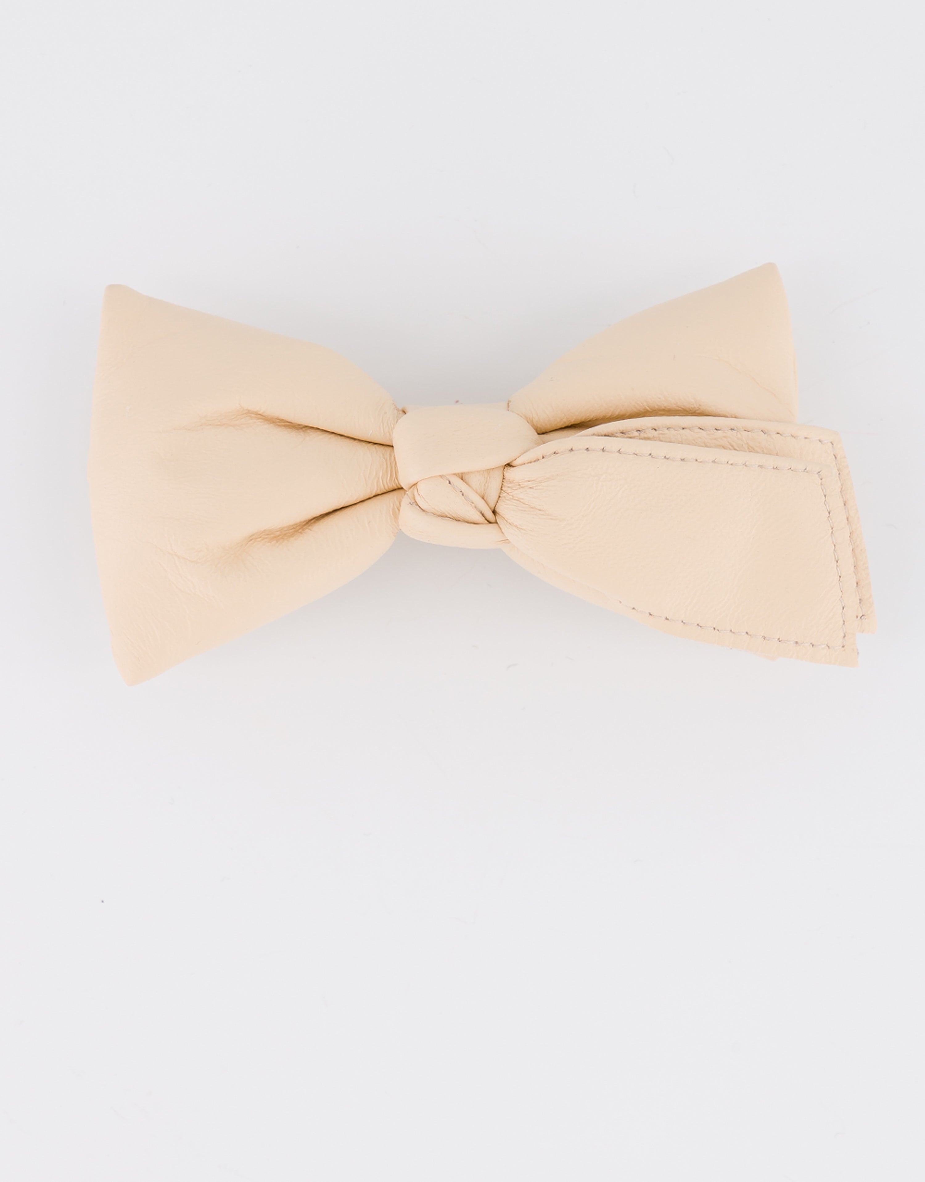 ALEXANDRE DE PARIS leather bow barette