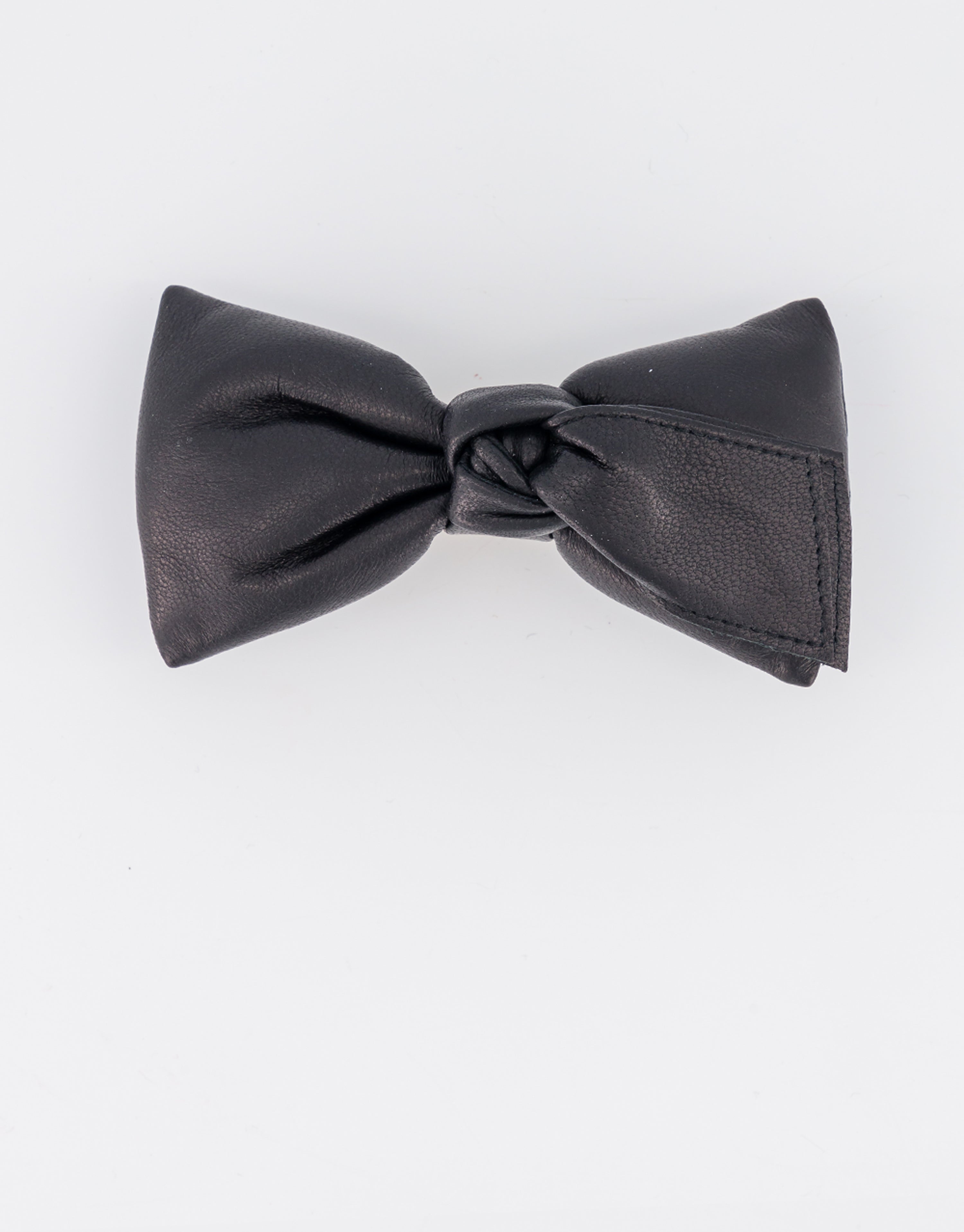 ALEXANDRE DE PARIS leather bow barette