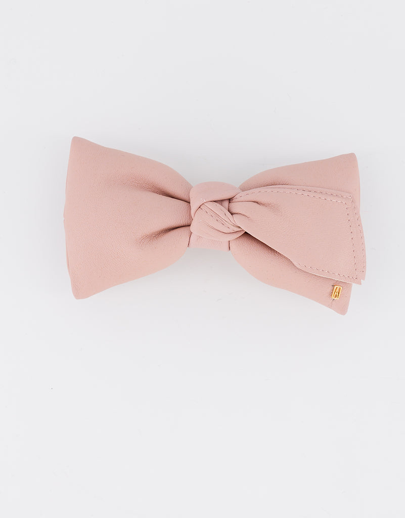 ALEXANDRE DE PARIS leather bow barette