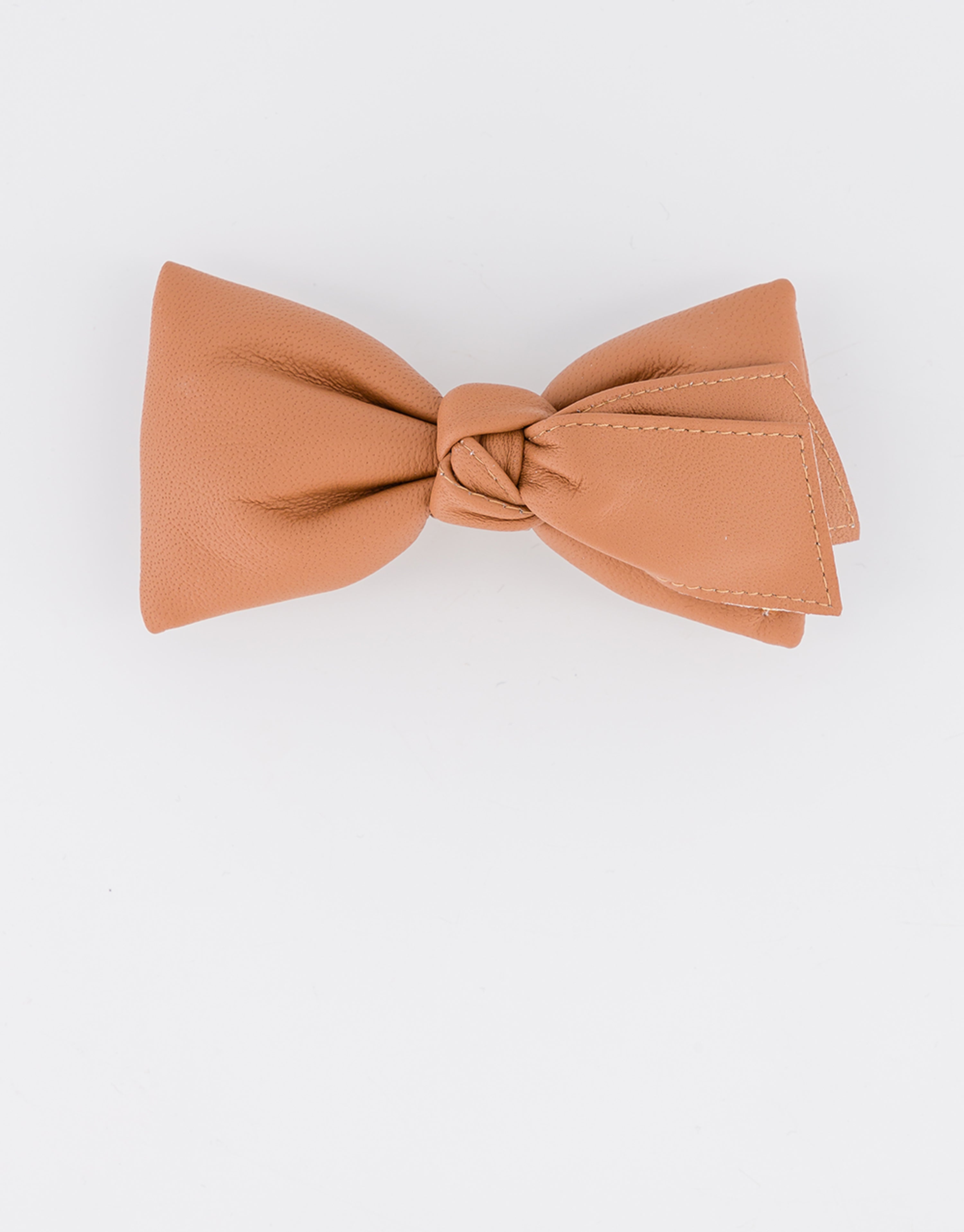 ALEXANDRE DE PARIS leather bow barette