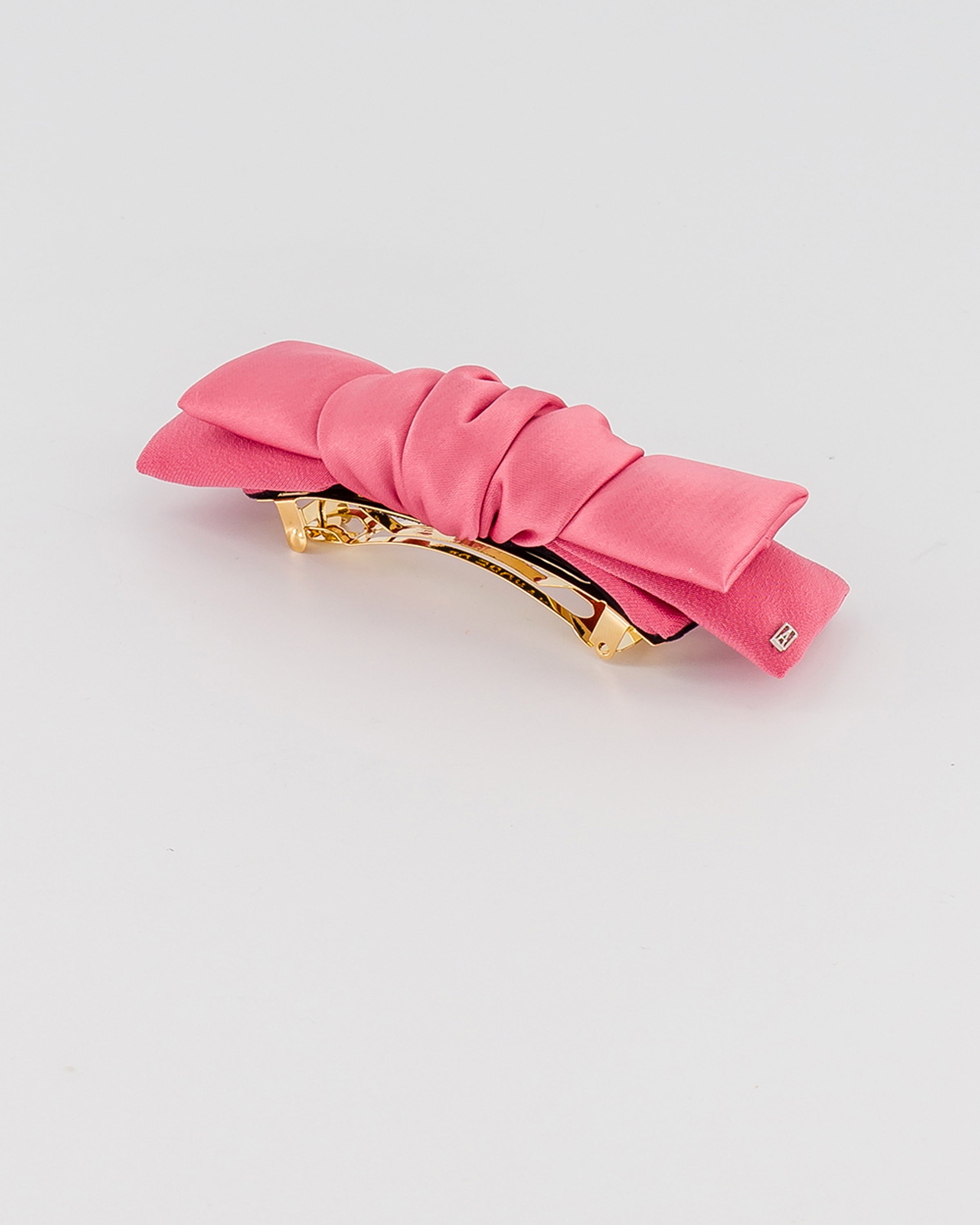 ALEXANDRE DE PARIS Silk bow hair barette