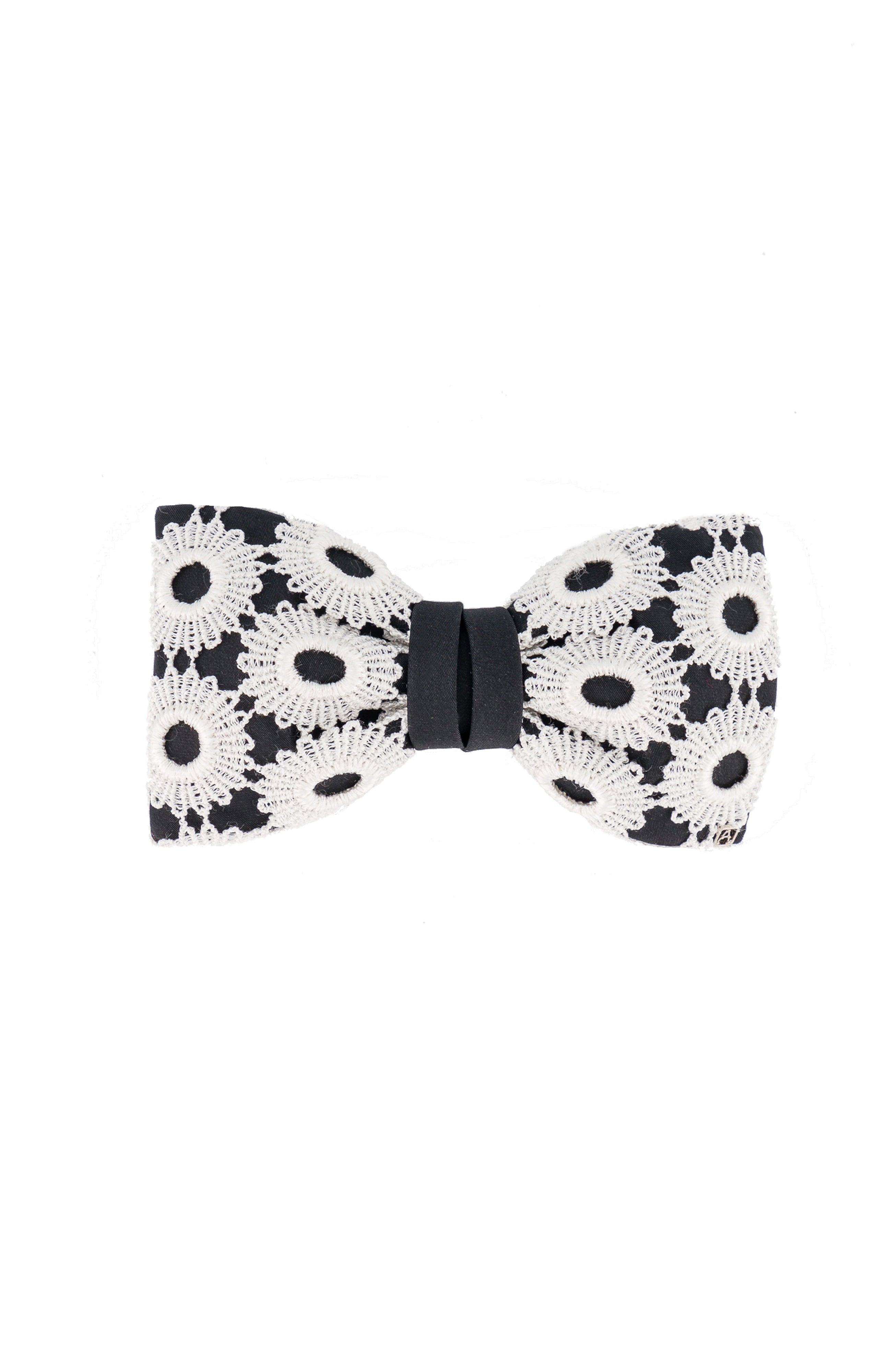 ALEXANDRE DE PARIS Eyelet Lace Bow Barrette