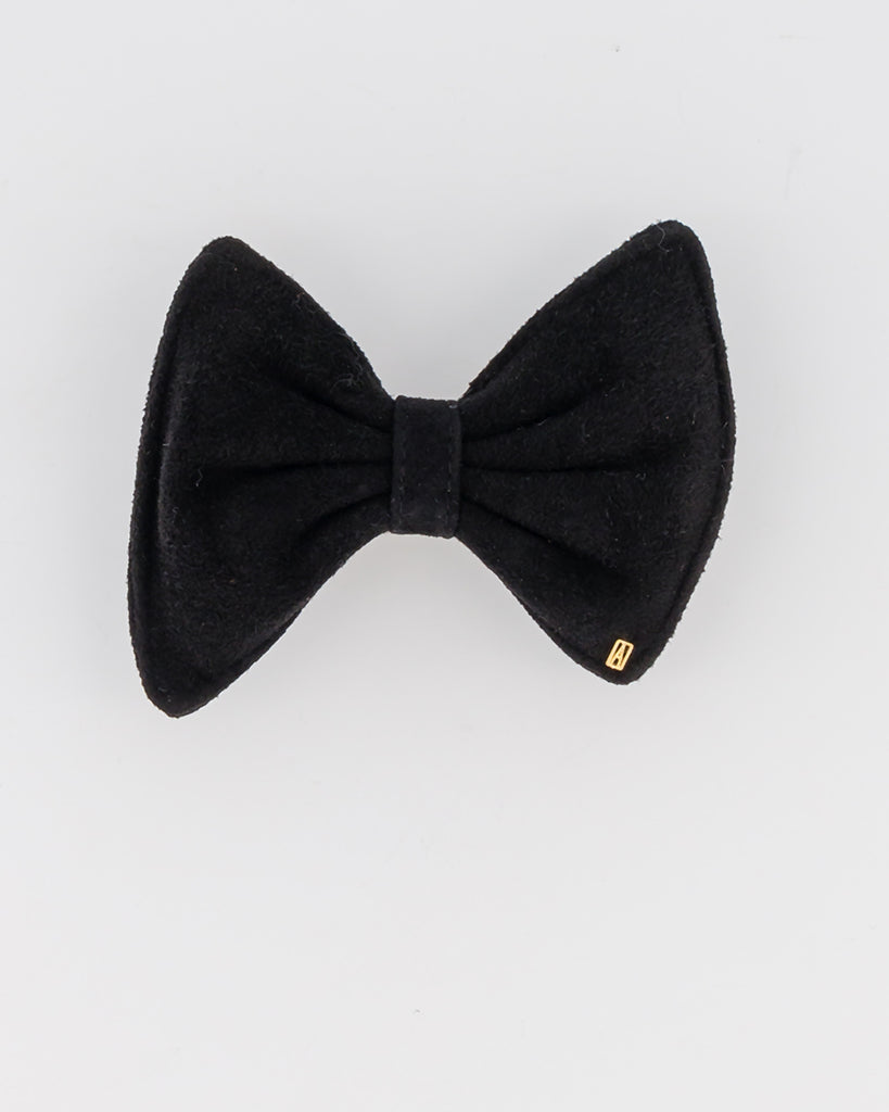 ALEXANDRE DE PARIS Suede hair bow barette