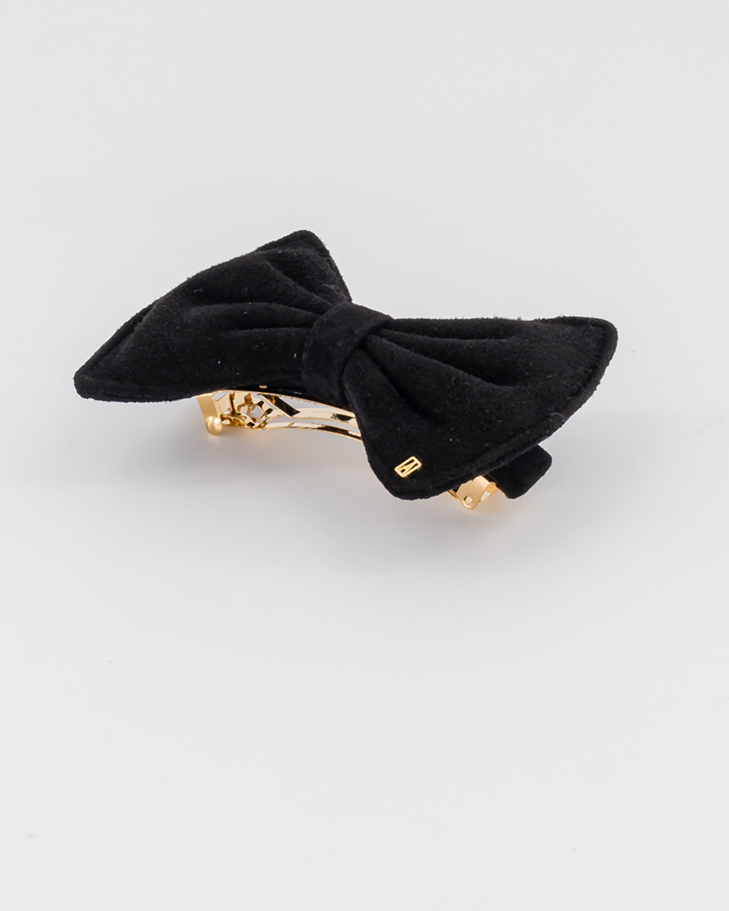 ALEXANDRE DE PARIS Suede hair bow barette