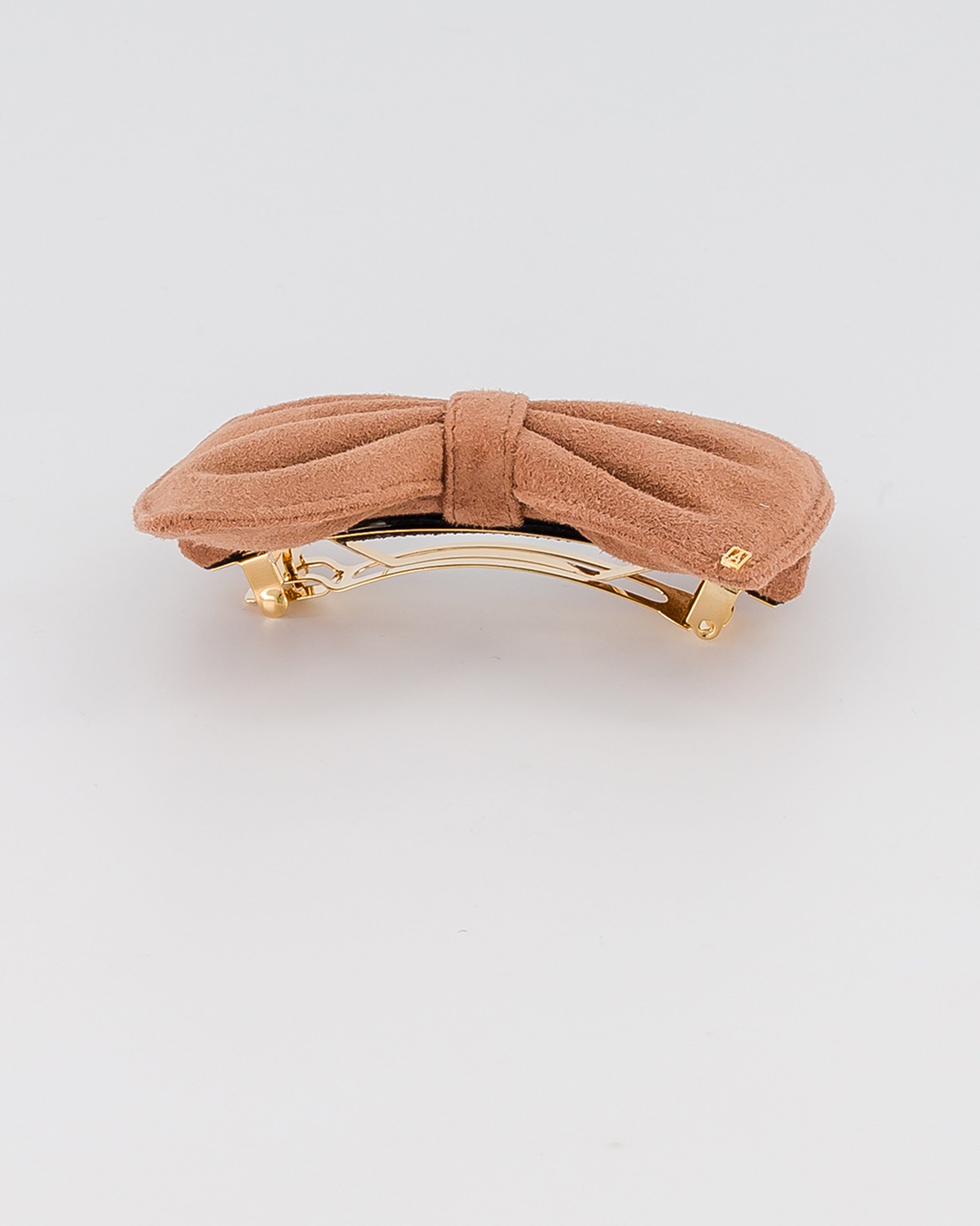 ALEXANDRE DE PARIS suede hair bow barette