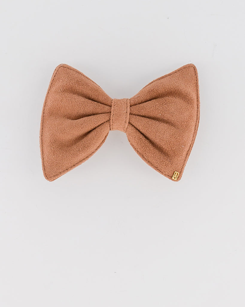 ALEXANDRE DE PARIS suede hair bow barette
