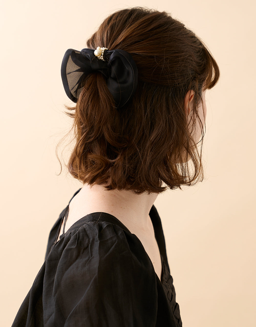 ALEXANDRE DE PARIS Organza silk scrunchie