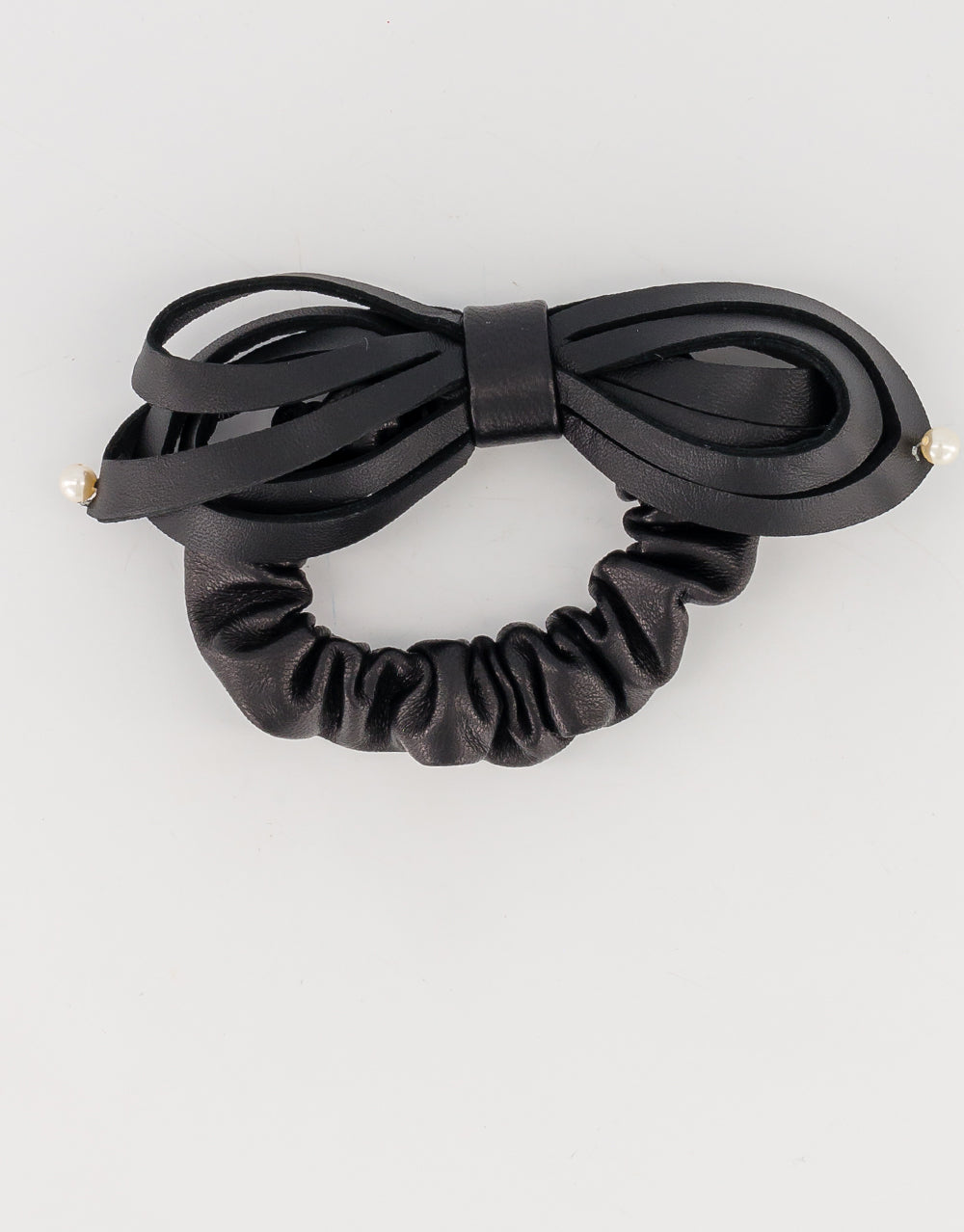 ALEXANDRE DE PARIS leather hair tie