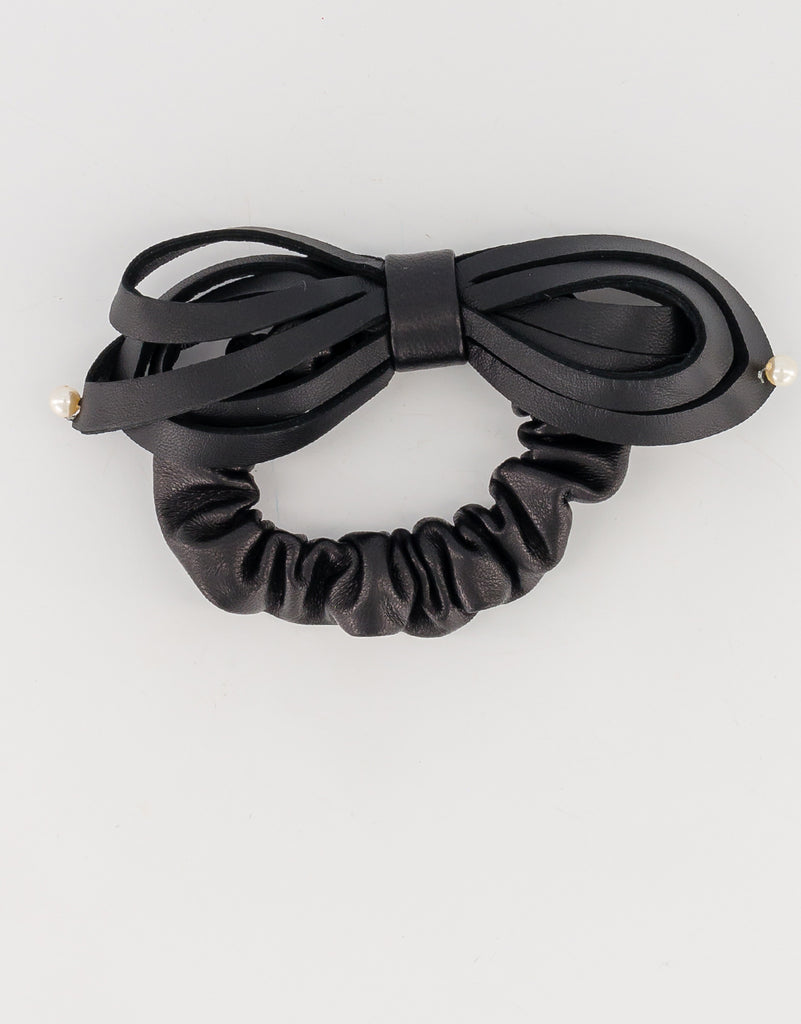 ALEXANDRE DE PARIS leather hair tie