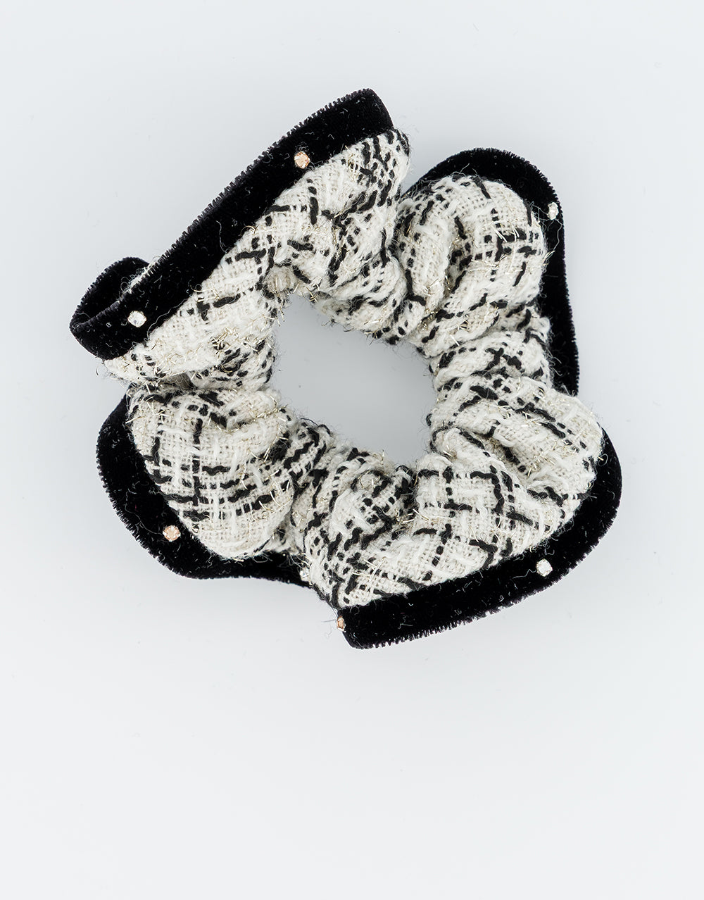 ALEXANDRE DE PARIS Serenade Velvet and Crystals Scrunchie