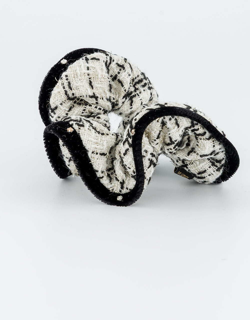 ALEXANDRE DE PARIS Serenade Velvet and Crystals Scrunchie