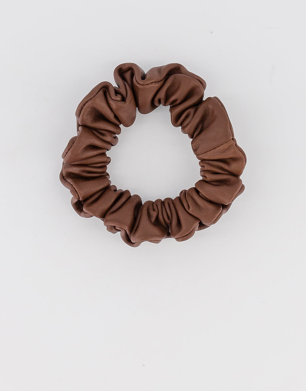 ALEXANDRE DE PARIS Jade Leather Scrunchie