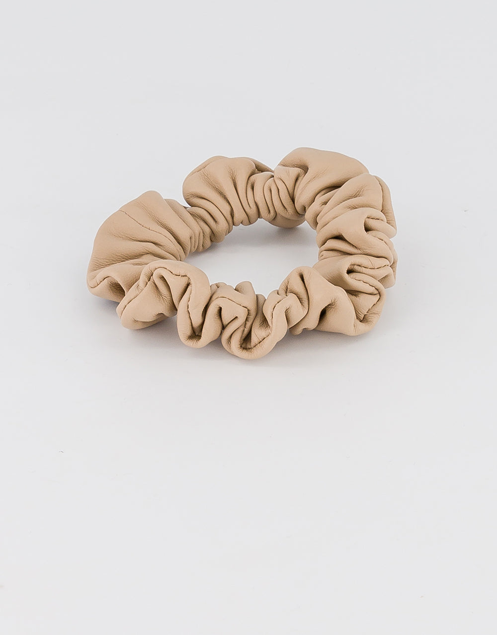 ALEXANDRE DE PARIS Jade Leather Scrunchie