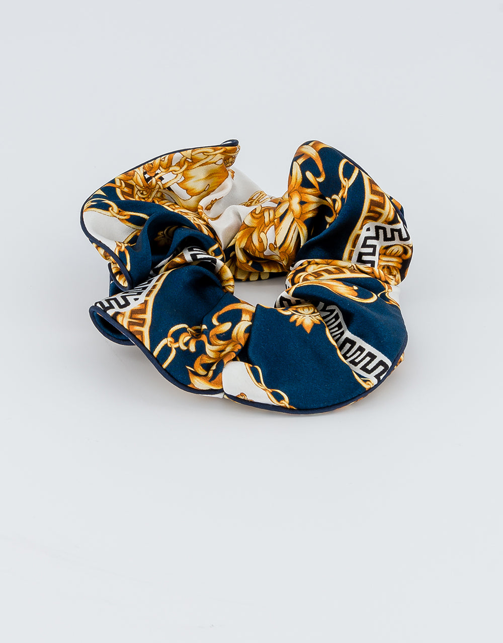 ALEXANDRE DE PARIS Marine Printed Silk Scrunchie