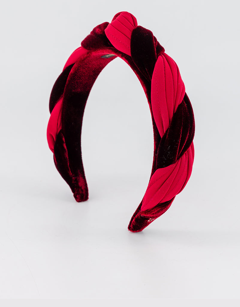 ALEXANDRE DE PARIS Olympe Braided Velvet headband