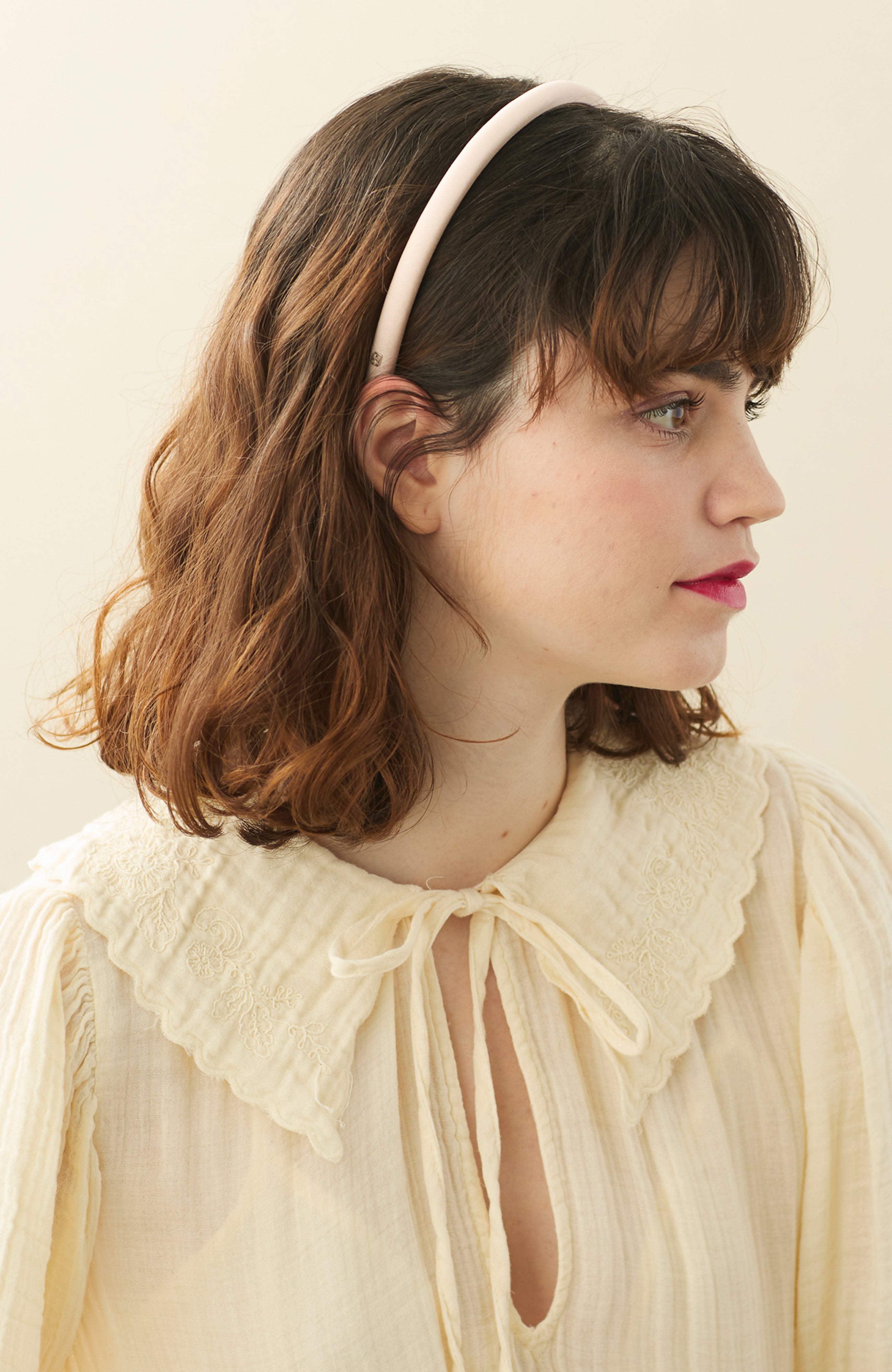 ALEXANDRE DE PARIS Rose Silk Headband