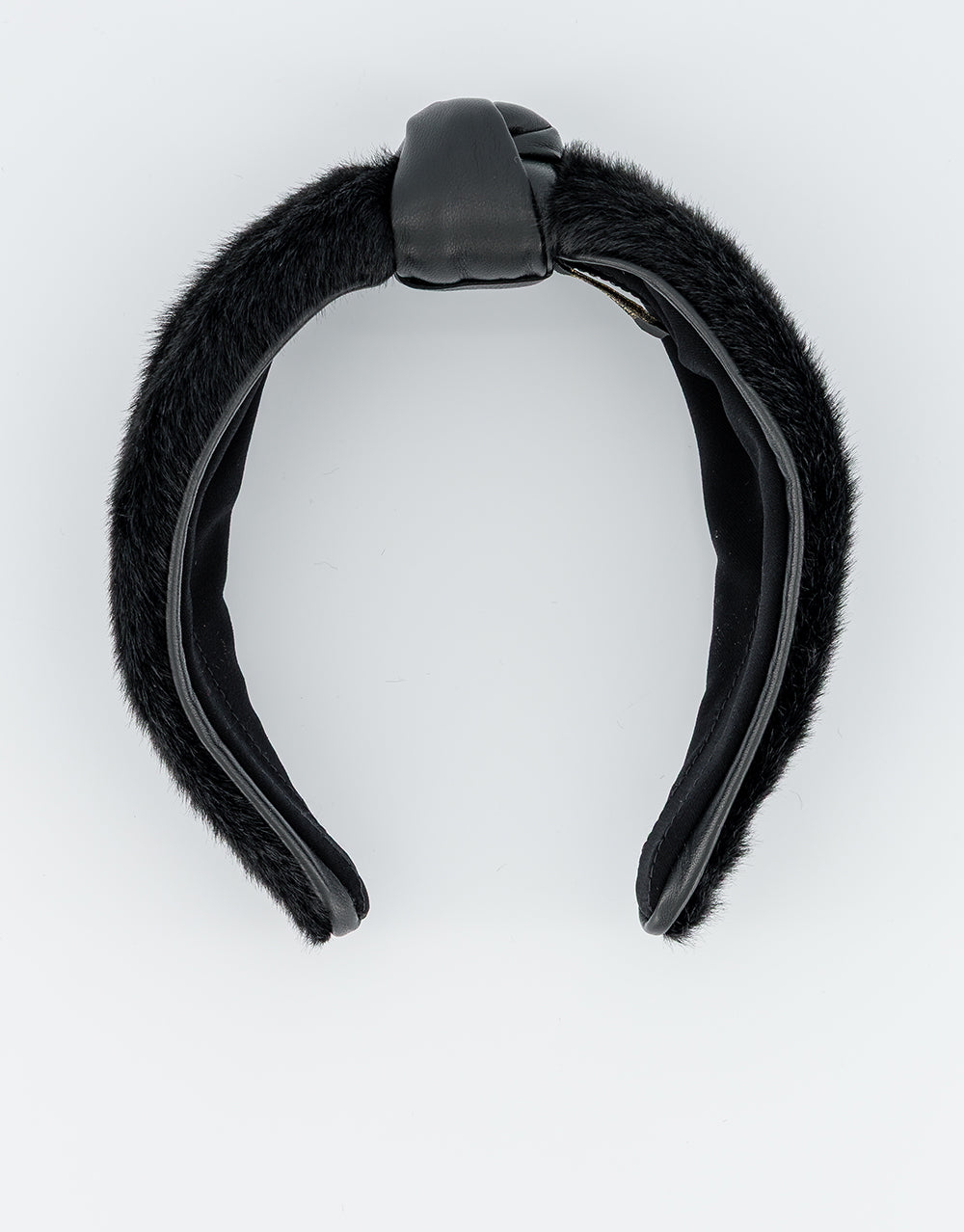 ALEXANDRE DE PARIS Blizzard Faux Fur and Leather Headband