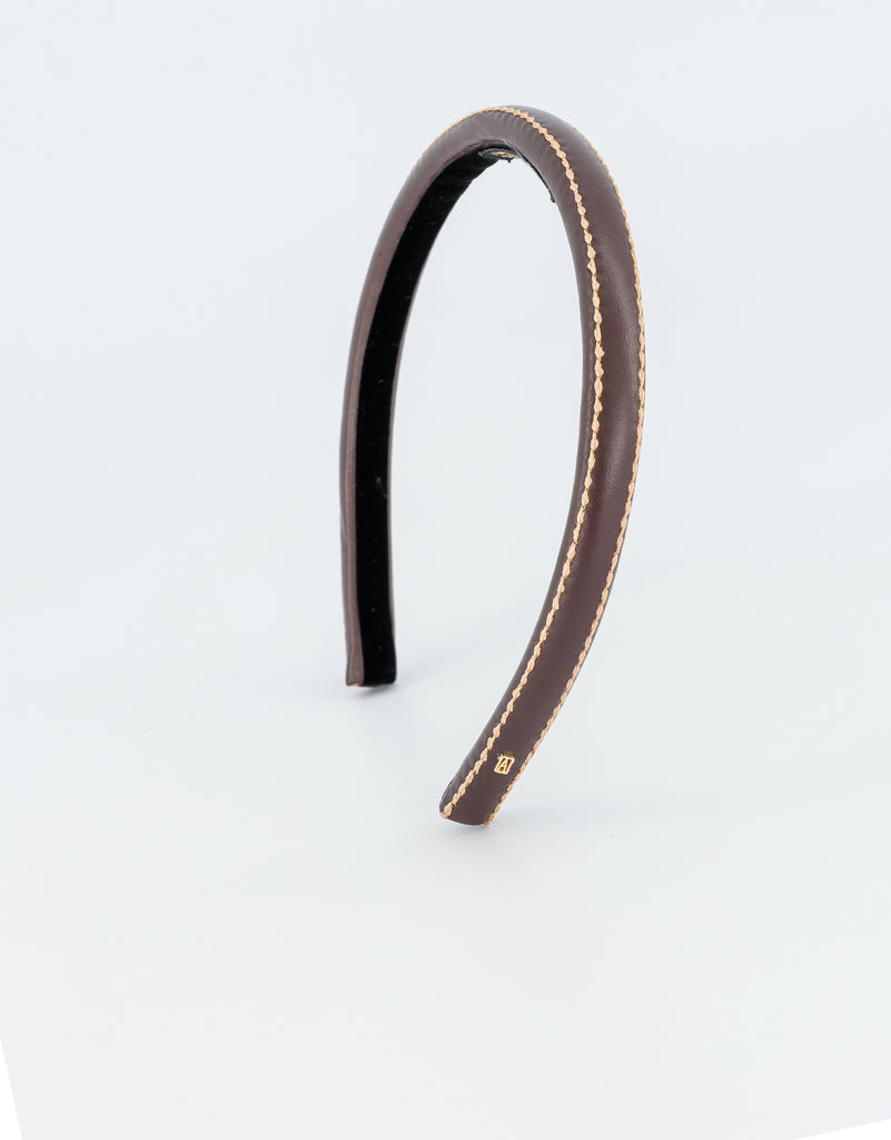 ALEXANDRE DE PARIS Sellier Leather Headband