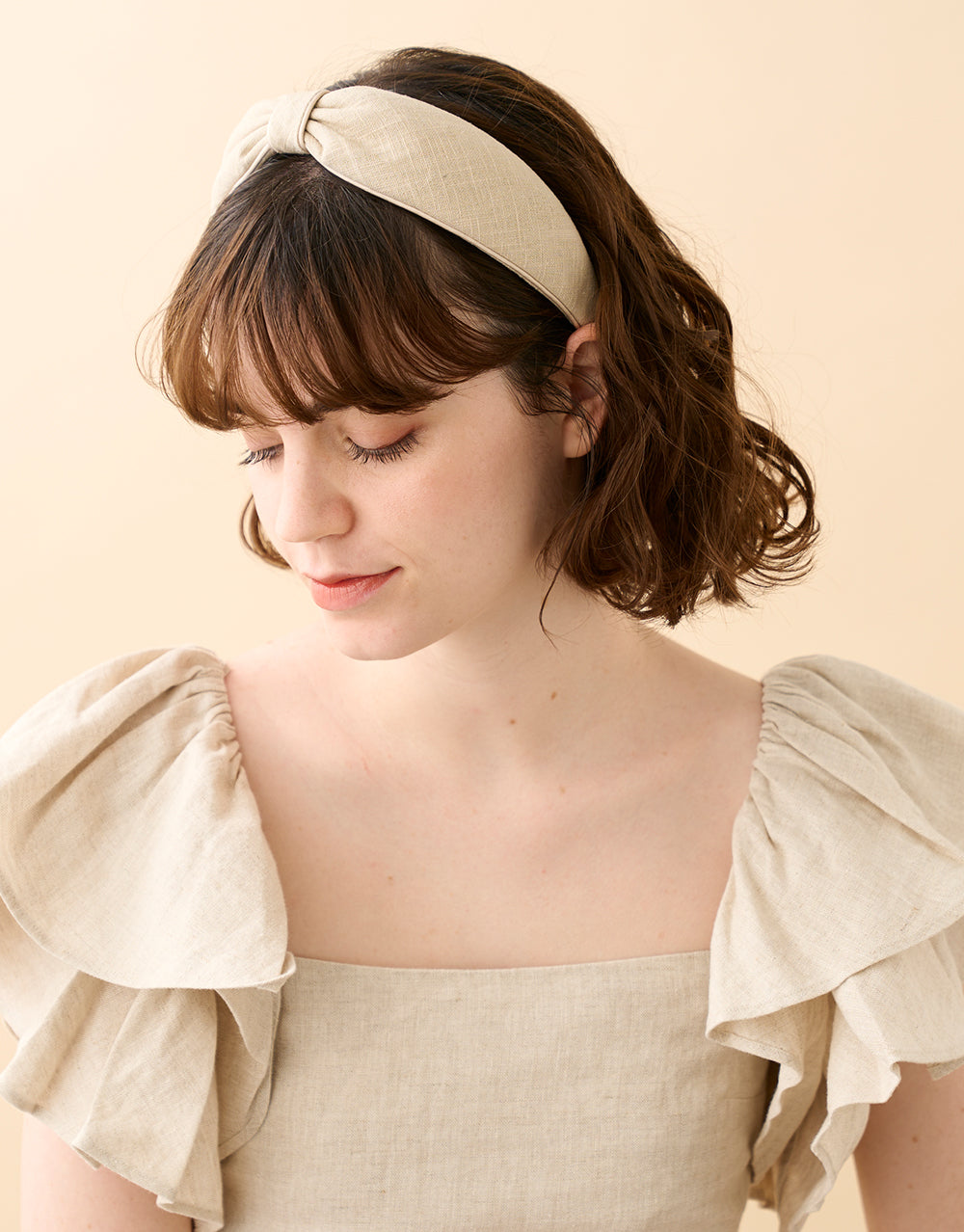 ALEXANDRE DE PARIS Linen Sahara Headband