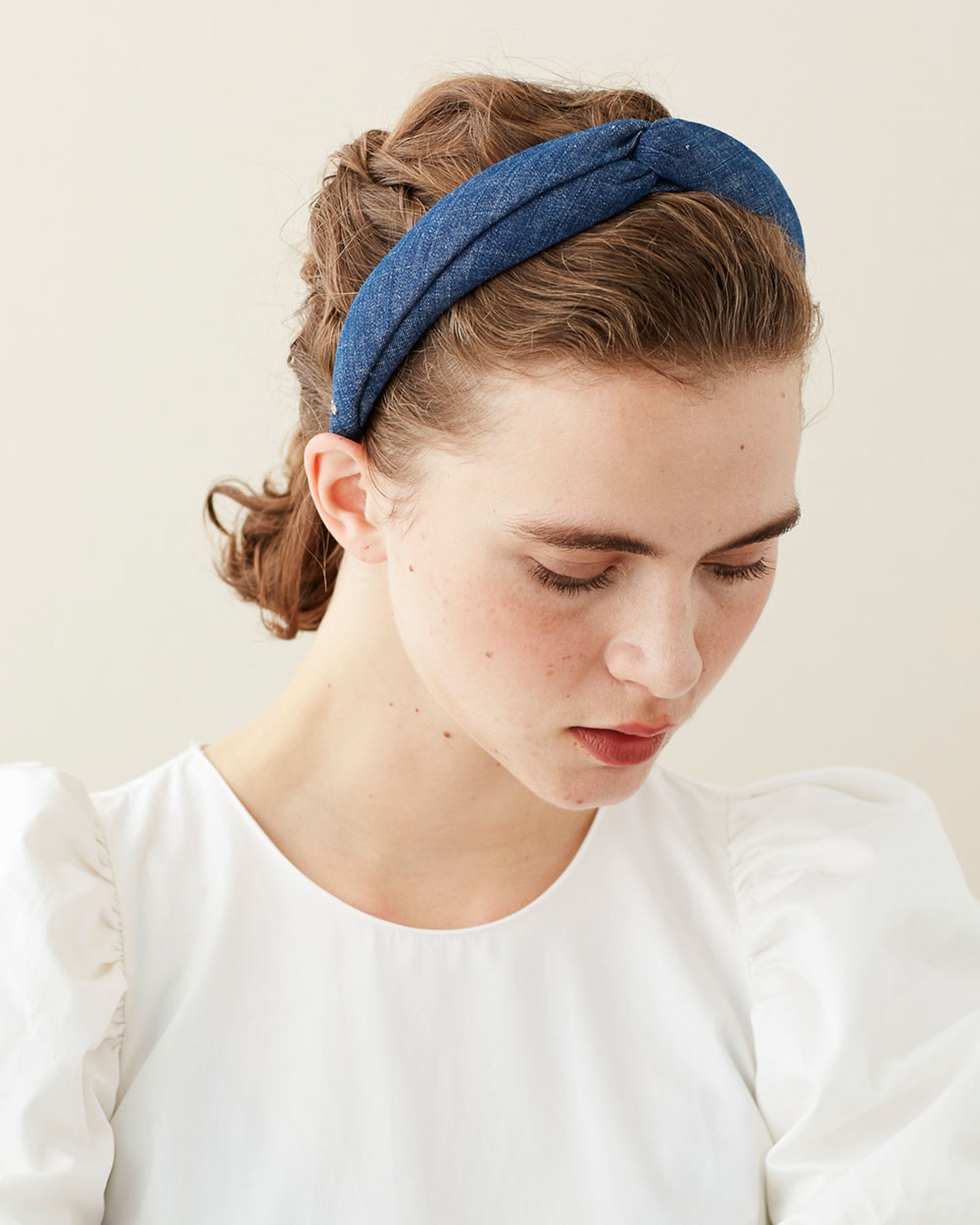 ALEXANDRE DE PARIS denim headband