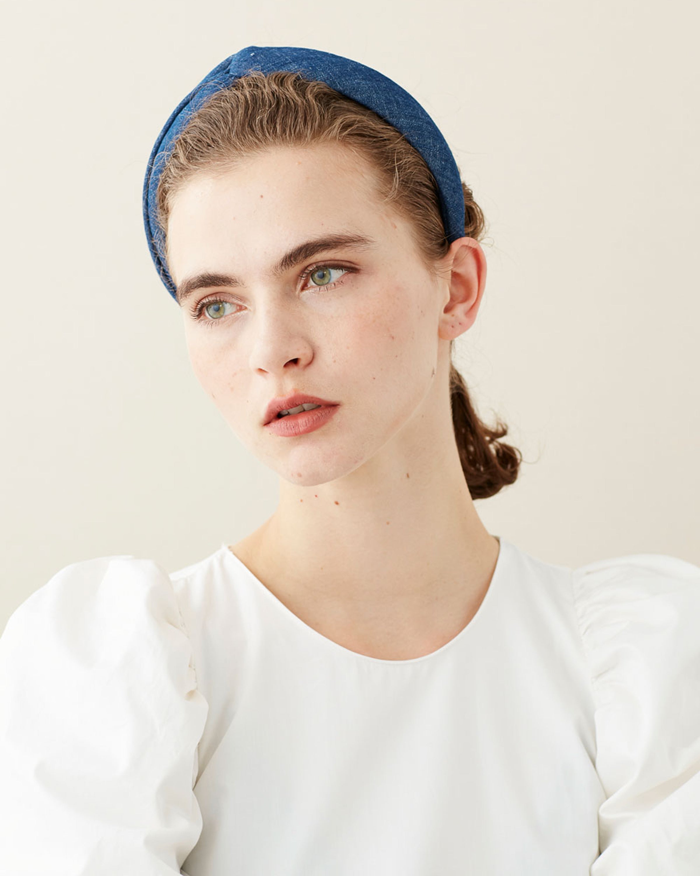 ALEXANDRE DE PARIS denim headband