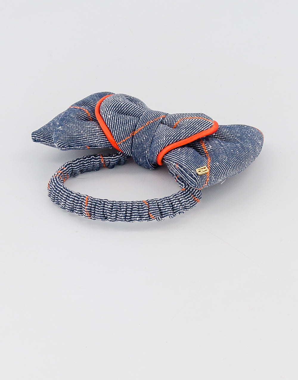 ALEXANDRE DE PARIS Denim Bow Scrunchie